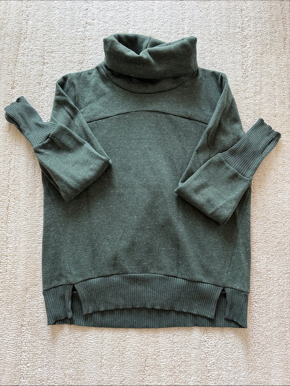 ALO Yoga Olive Green Cowl Neck Sweater